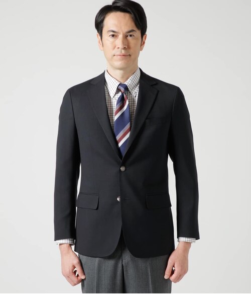 防シワ】TRAVEL COMFORT ウール ピンチェック ブレザー