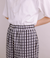 ［ACAR］Gingham Sucker チェックギャザーパンツ