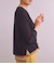 Gima Boucle Knit 透かし柄スリーブ 着流しカーディガン