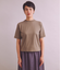 ［Elama］Organic Cotton Cross Jersey 5分袖モックネックプルオーバー