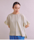 Twist Linen 袖フリルブラウス