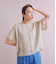 Twist Linen 袖フリルブラウス