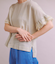 Twist Linen 袖フリルブラウス