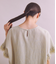 Twist Linen 袖フリルブラウス