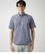 ワッシャー コードストライプ 半袖ショートボタンダウンシャツ