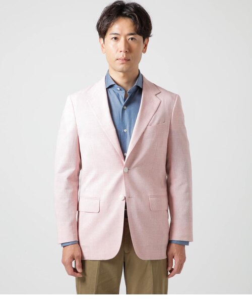 リネン混 ピンチェック ジャケット｜ニューヨーカーの通販｜&mall