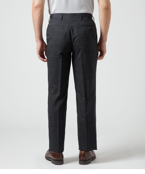 NEWYORKER ダークグレー スラックス 新品タグ付き　春夏　91 ストレッチ】フランネル スラックス(16229232-2023