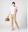 ポリエステルツイル ウエストゴムテーパードパンツ
