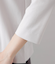 ストレッチトリコット バックファスナー7分袖Tシャツ