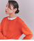 Organic Cotton Wool ショルダー柄ニットカーディガン