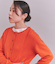 Organic Cotton Wool ショルダー柄ニットカーディガン