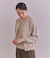 Organic Cotton Wool ショルダー柄ニットカーディガン