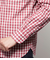 ピケ ギンガムチェック 長袖ショートボタンダウンシャツ