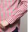 ピケ ギンガムチェック 長袖ショートボタンダウンシャツ