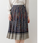 イルミネーション＆チェックパネルプリント プリーツスカート