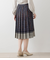 イルミネーション＆チェックパネルプリント プリーツスカート