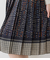 イルミネーション＆チェックパネルプリント プリーツスカート