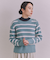 BLENDED COTTON 振り柄ボーダーニット