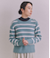 BLENDED COTTON 振り柄ボーダーニット