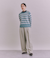 BLENDED COTTON 振り柄ボーダーニット