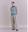 BLENDED COTTON 振り柄ボーダーニット