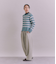 BLENDED COTTON 振り柄ボーダーニット