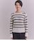 BLENDED COTTON 振り柄ボーダーニット