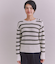 BLENDED COTTON 振り柄ボーダーニット
