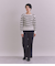 BLENDED COTTON 振り柄ボーダーニット