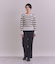BLENDED COTTON 振り柄ボーダーニット