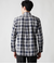オンブレーチェック 起毛 長袖ショートボタンダウンシャツ