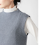 【手洗い可能】ポリアクリルナイロンウール 肩畦アシンメトリーベスト