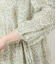 ミモザプリント ドロスト7分袖ワンピース