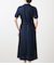 強撚スムース ハイネック5分袖カットソーワンピース