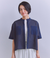 Sheer Jacquard レース切替ブラウス