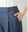 スラブシャンブレー タックワイドパンツ