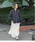 Cotton Stripe Dobby ランダムカットスカート