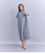 Pique Sucker Jersey タックドレープワンピース