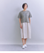 Pique Sucker Jersey タックドレープワンピース