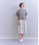 Pique Sucker Jersey タックドレープワンピース