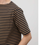 【接触冷感】ボートネックデザイン ボーダーTシャツ