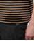 【接触冷感】ボートネックデザイン ボーダーTシャツ