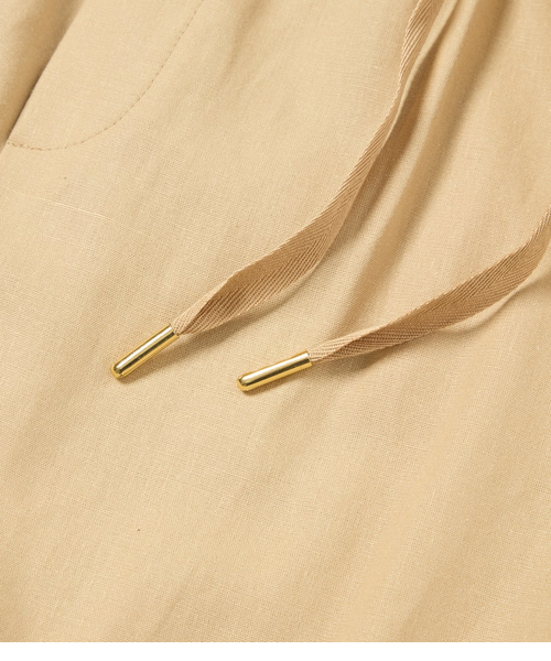 リネン混プレーンウィーブ ドロストイージーパンツ｜ニューヨーカーの