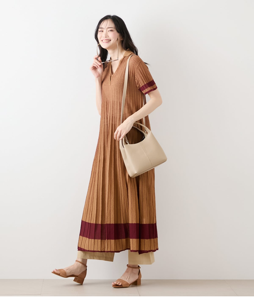 リネン混プレーンウィーブ ドロストイージーパンツ｜ニューヨーカーの