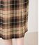 リネンヴィスコースチェック ストレートスカート