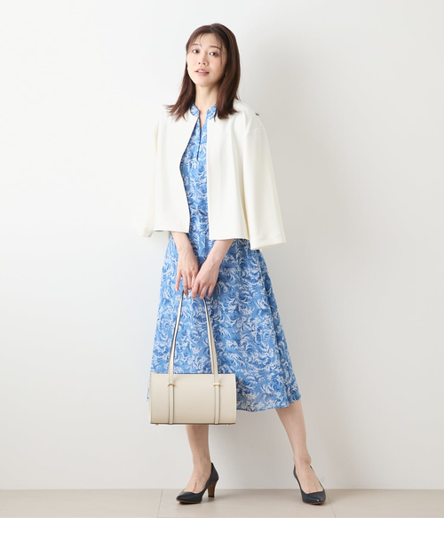 ジョーゼットダンボール 7分袖着流しカーディガン｜ニューヨーカーの