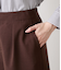 ウーステッドポリエステル ワンタックガウチョパンツ