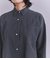 Cotton Linen Pin Stripe ポケットロングシャツドレス