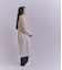 Cotton Linen Double Stripe ポケットロングシャツドレス