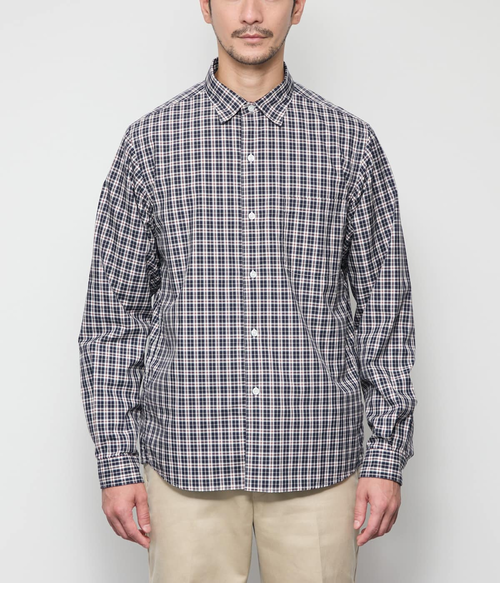 多色抽象パターン 長袖シャツ 昭和レトロ】抽象パターン アート柄 長袖 シャツ ブラウス 13